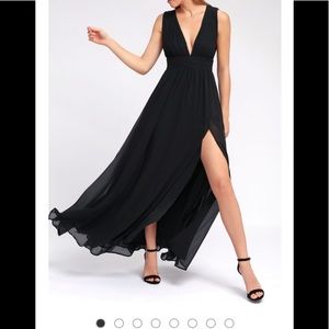 Lulus heavenly hues black maxi dress